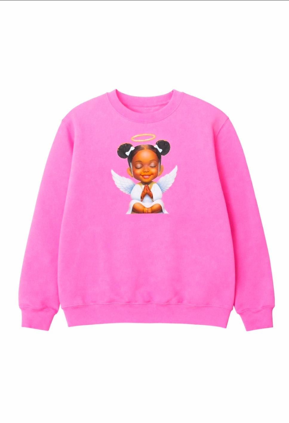 LHML Pink Guardian Girl Angel Crewneck