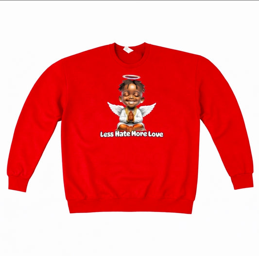 LHML Red Guardian Boy Angel Crewneck