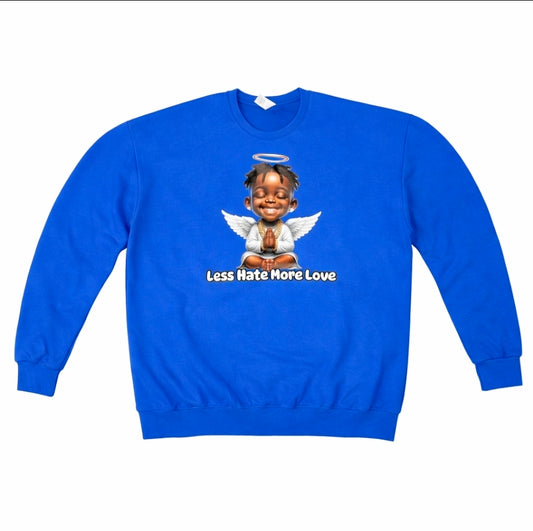 LHML Royal Blue Guardian Boy Angel Crewneck